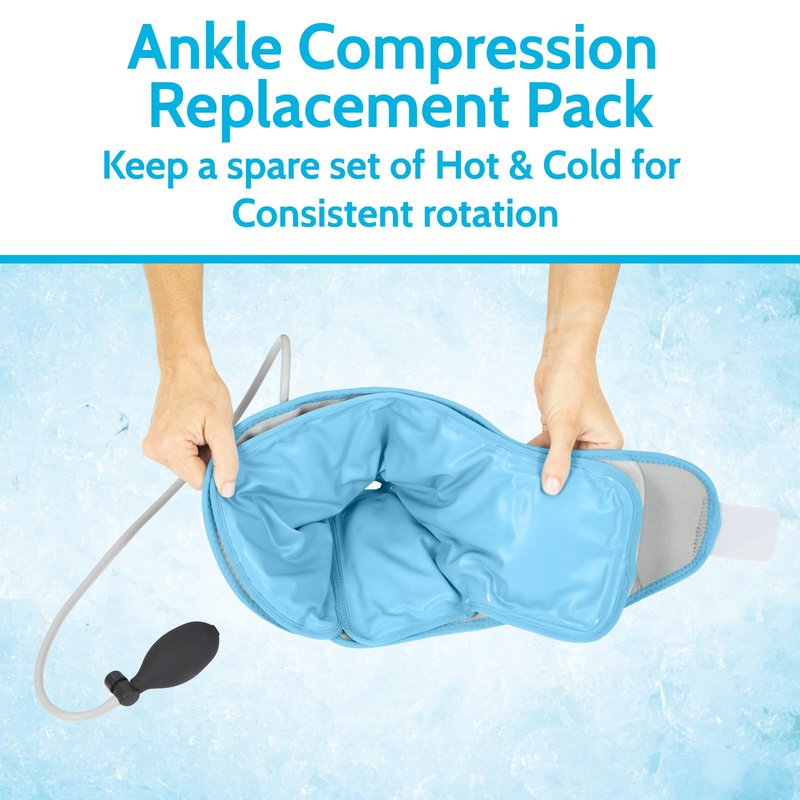 Arctic Flex Gel Replacement Pack - Reusable Ice Brace - Hot and Cold Gel Pack for Injuries, Pain Relief, Swelling - Flexible Therapy Compression Wrap (Compression Ankle)