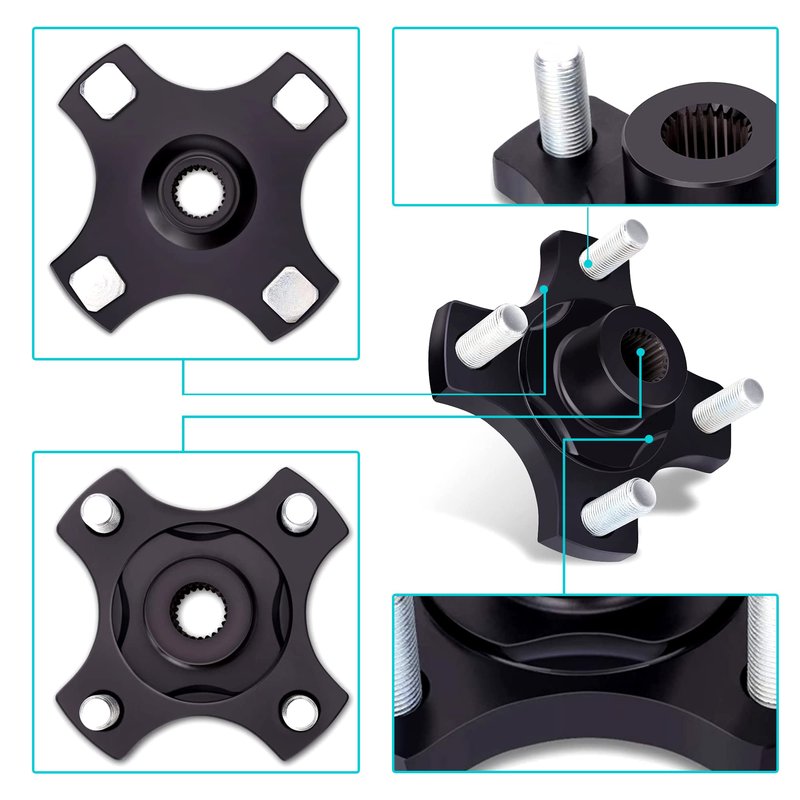 10L0L Golf Cart Rear Axle Hub Assembly Rear Wheel Hub Flange Plate for 2008-up EZGO RXV Gas & Electric Golf Cart 2 Pack OEM# 604112, 615604, 70968-G03