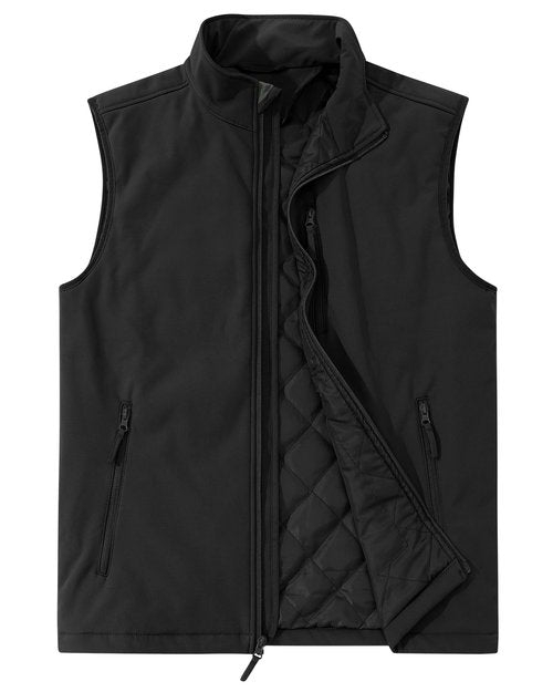 Outdoor Ventures Men's Casual Outerwear Vest Lightweight Winter Zip Up Sleeveless Jacket for Hiking Travel Golf Running