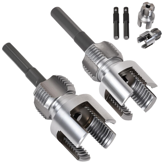 Muaoush 2PCS PVC Pipe Threader Kit - Dual-Function Internal & External Pipe Threading Tool for 1/2" & 3/4" PVC/Plastic Pipes