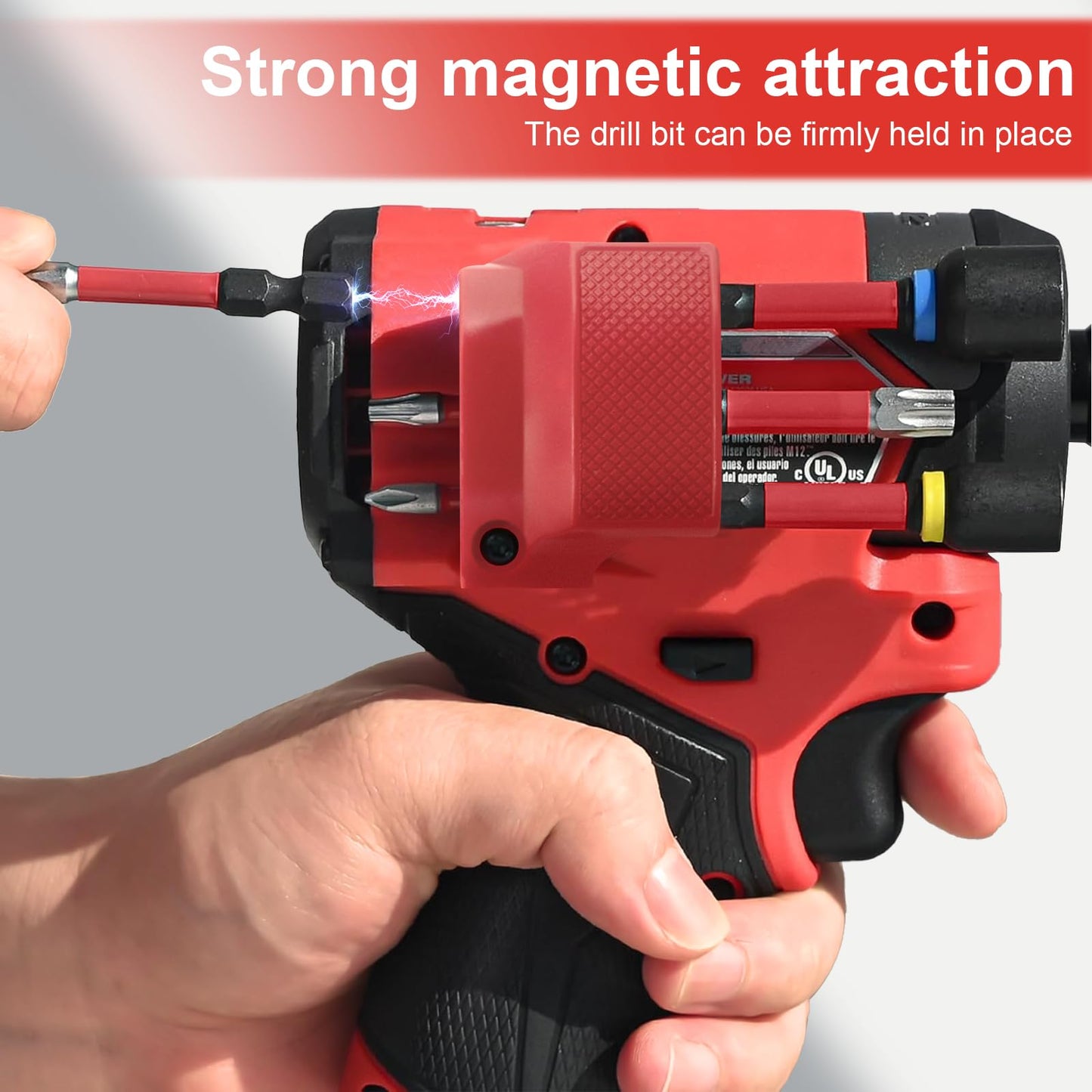 Naerza Magnetic Bit Holder for Milwaukee M12 GEN3 Impact Driver - Effortless Installation, Premium Craftsmanship, Ultra-Durable, Drill Bit Holder With One Screw