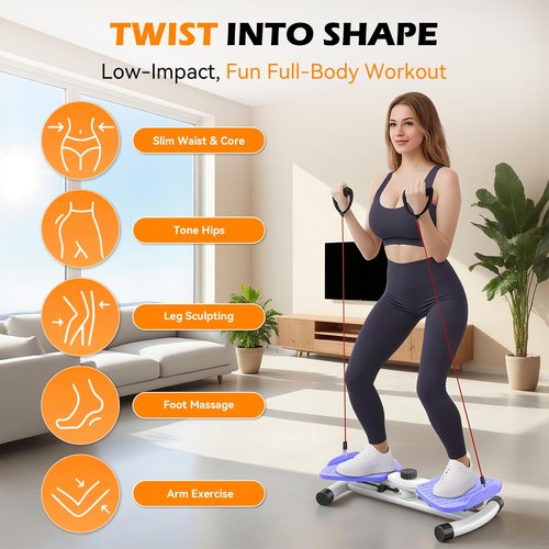 BOLUPO waist twisting machine for Exercise, Ab Twister Board, Core Twister for Women & Home Fitness, twist board for exercise,300 LBS Capacity (purple)