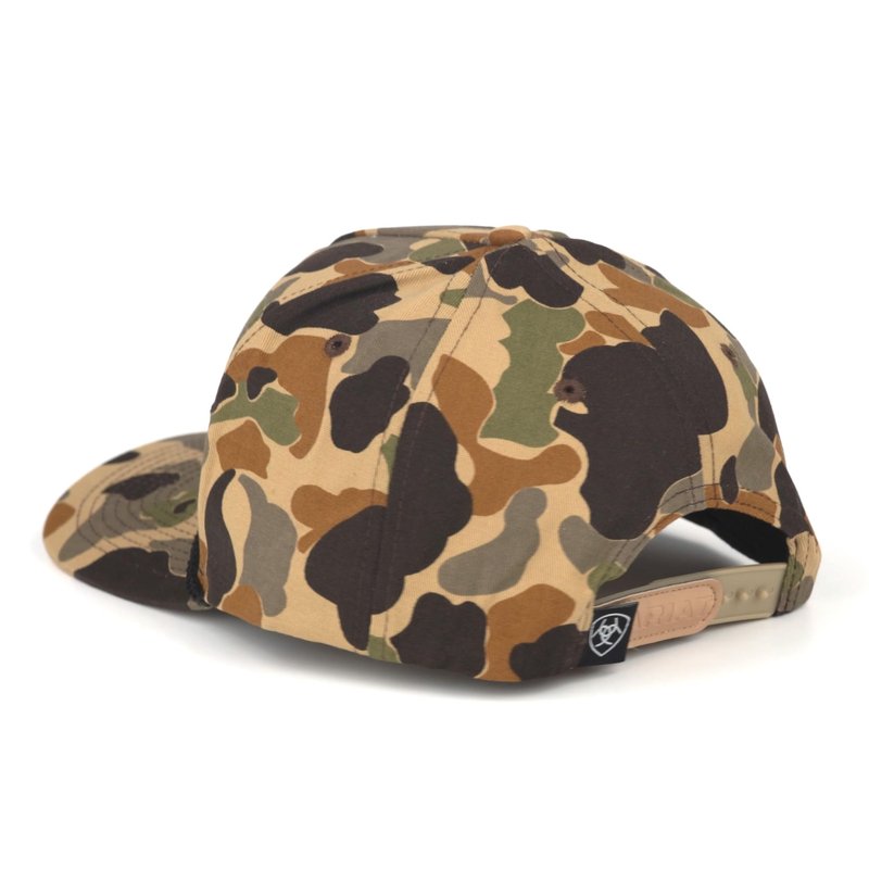 ARIAT Men's Camo 3D Embroidered Logo Rope Accent Cap
