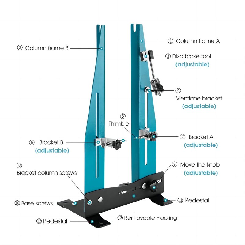 Mimoke Bicycle Wheel Truing Stand for 16 - 29 Inch Wheels [Width 90MM-150MM] Calibration Stand Wheel Maintenance Rims