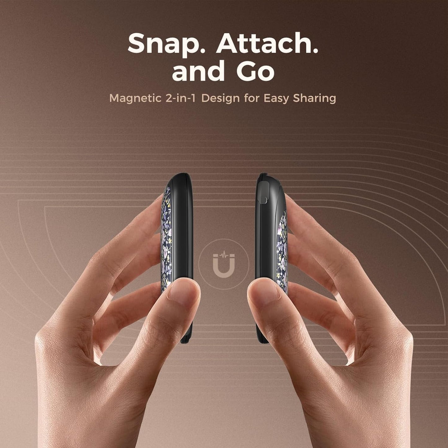 OCOOPA Rechargeable Magnetic Hand Warmers - 2 Pack with 3 Heat Settings | Pocket-Sized, Lasts Up to 8 Hours, Ideal for Outdoors