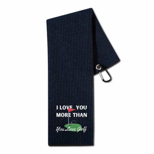 CybGene Valentines Gifts for Him Golf Towel, Golf Gifts for Him, Golf Valentines Day Gifts for Him, 40 X 60cm Microfiber Golf Towel for Golf Bags,for Christmas