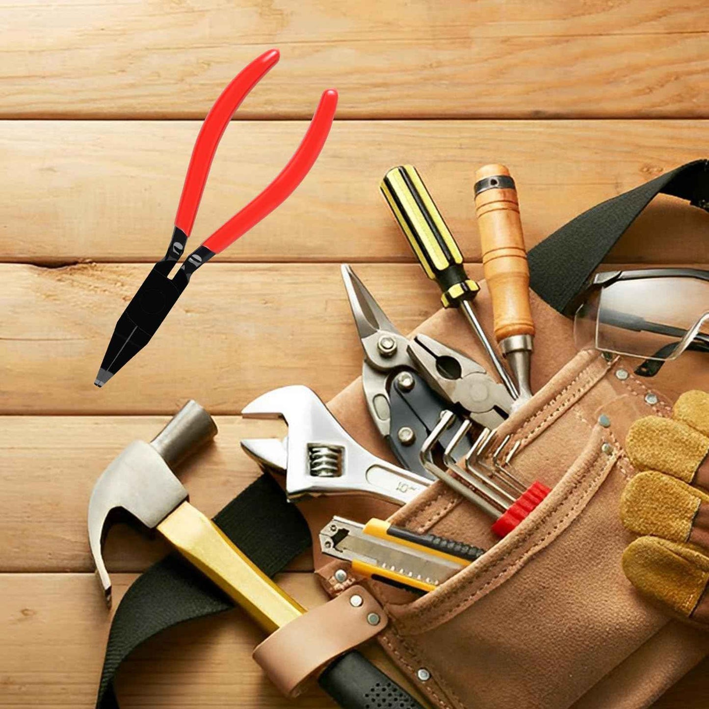 Steel Metal Hand Seamer, 7-Inch Small Metal Sheet Straight Bender Plier Tools, Flattening Metal Made Easy Form Edge Seamer Seaming Plier for Bending and Flattening Sheet Metal Hand Tool