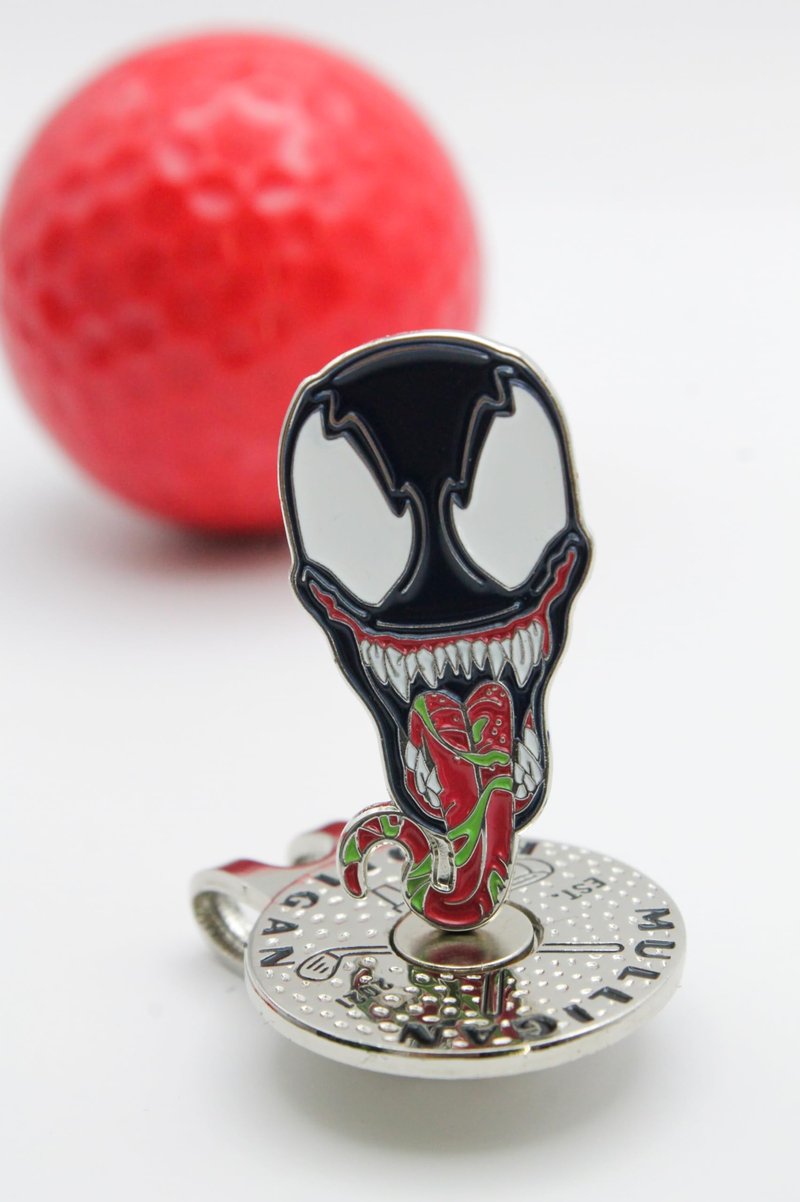 Mulligan Hooligan Golf Ball Marker + Magnetic Hat Clip, Funny and Unique Golf Gift, Premium Quality, The Perfect for Your Favorite Golfer, Golf Accessories for Any Occasions (Monster)
