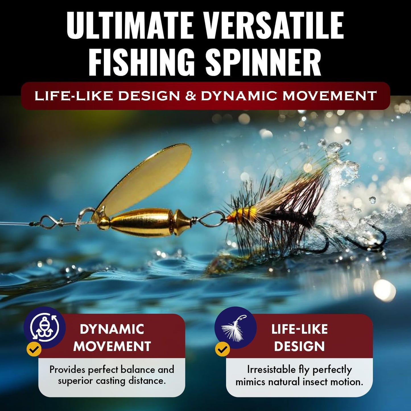 RoxStar Fly Strikers | Proven Fishing Spinner for Trout, Bass & Steelhead | Hand-Tied in the USA