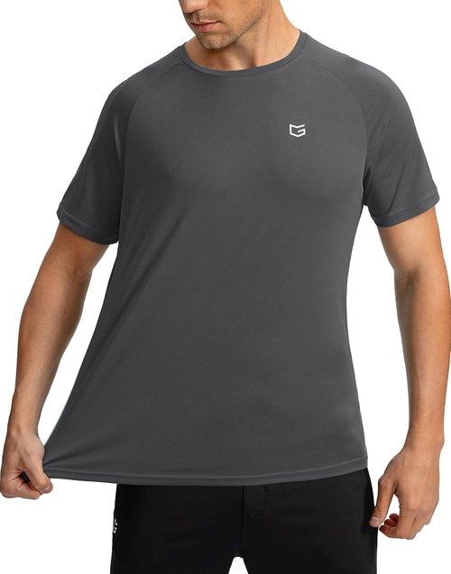 G Gradual Men's Quick Dry Workout T-Shirt - Lightweight Short Sleeve Gym Tee for Running & Hiking