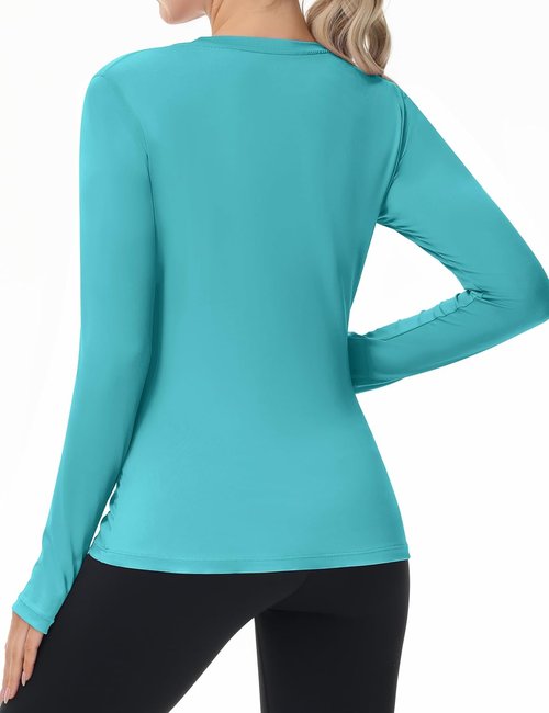 Isnowood Women's Long Sleeve Sun Protection Shirt - UPF 50+ UV Rash Guard for Outdoor Activities | Athletic Top