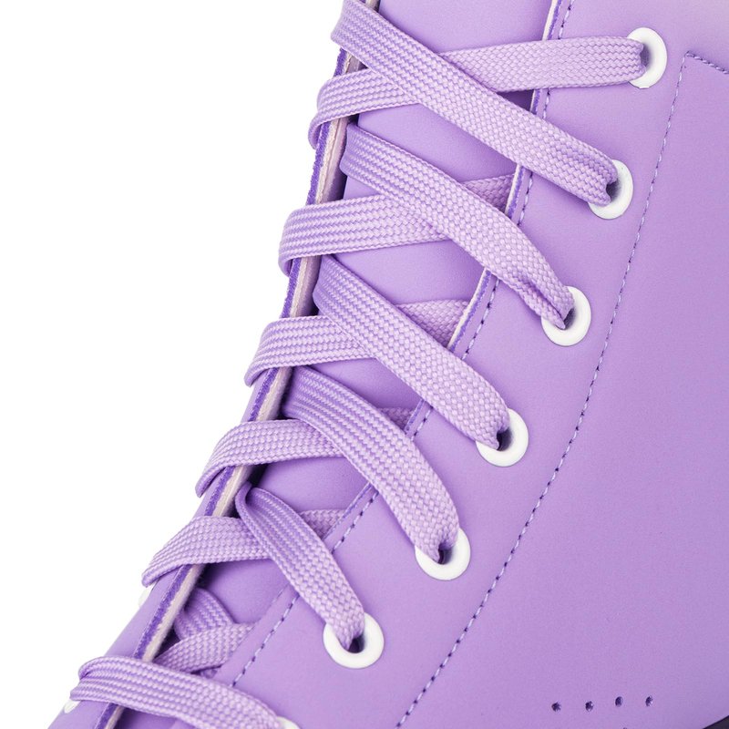YYW Women Roller Skates High Top Shoes Men Double Row Shiny Roller Derby Skates Four Wheel Unisex PU Classic Skates for Beginner Outdoor (Purple Flashing Wheel,US40- Women's 9/Men's 7.5)