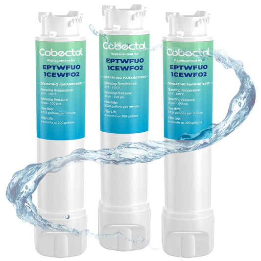 Replacement for EPTWFU01 Water Filter Compatible with fri*gidaire water filter, Fit for Pure Source Ultra II,EWF02, 012505454226, 4562222,3pack,by Cobectal