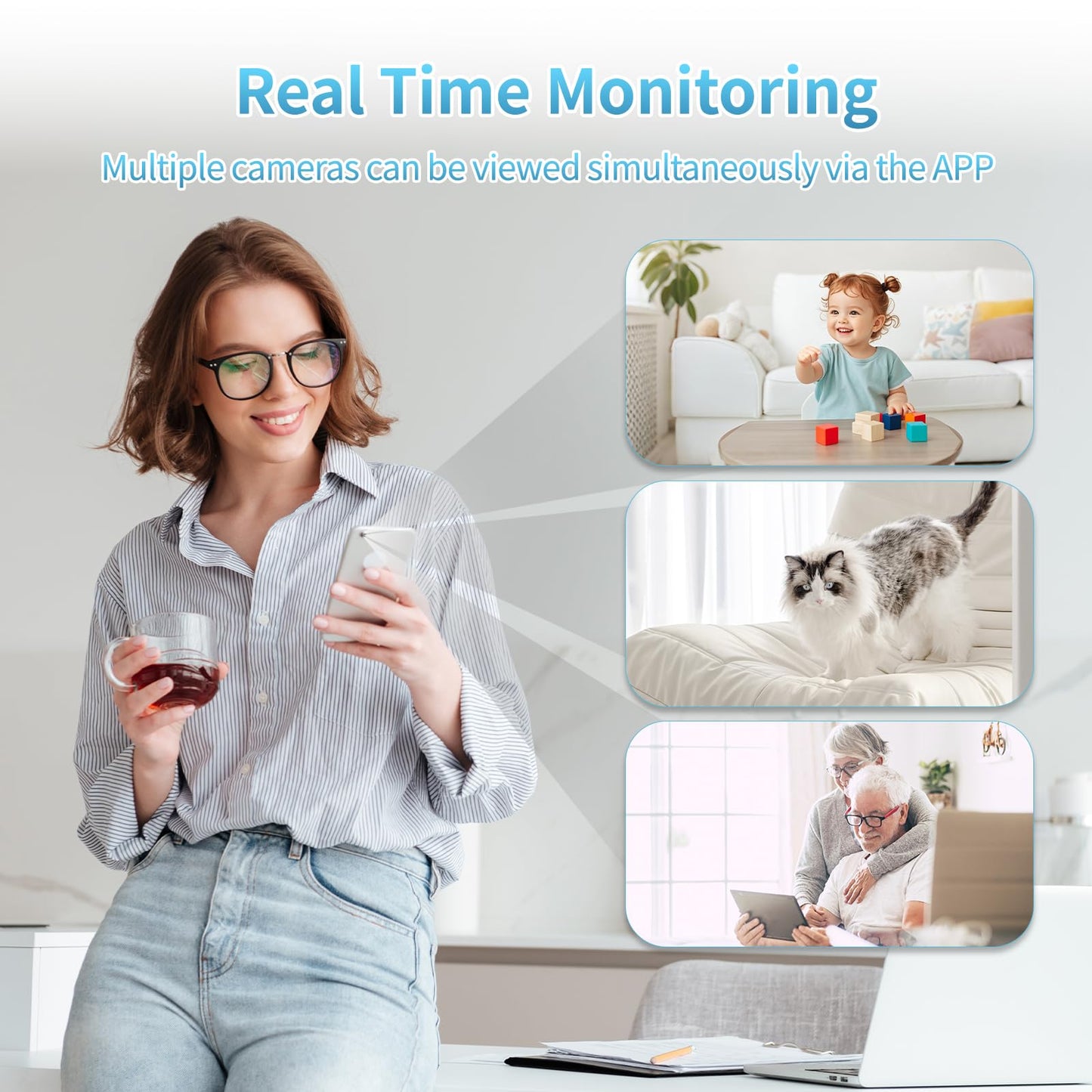 Mini Home WiFi Camera Wireless Security Camera Body Indoor Outdoor Cameras, Small Cam Home 1080P Ultra HD WiFi & SD Cameras, Remote Viewing for Security with APP, Night Vision, Motion Detection