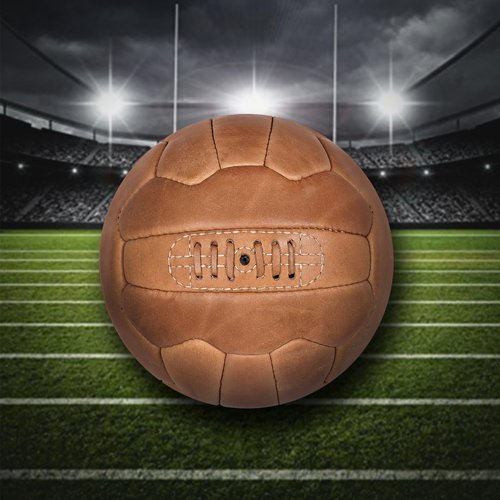FNine Sports Antique Leather Balls, Vintage Balls Hand Made, (Football Light Brown)