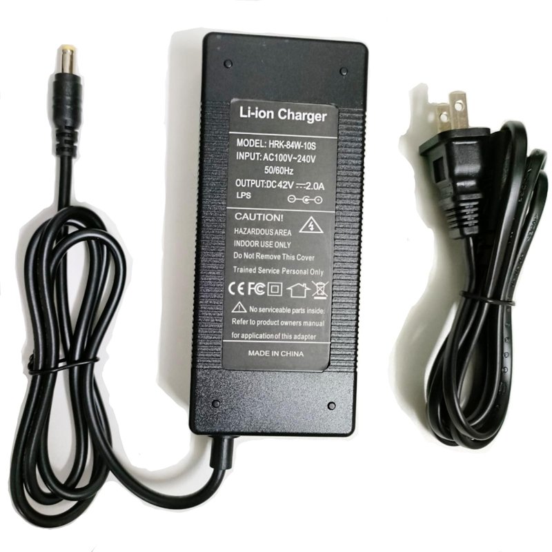 [Verified Fit] 42 Volt 2.0 Amp Charger 36V Electric Skateboard and Scooter, 5.5mm Barrel Plug for Meepo Mini 2, Mini 2S, Evolve esk8, Turboant X7 Pro Max 1Plus, Megawheels S5, Levy Scooter