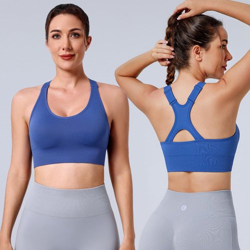 Evercute High Support Racerback Sports Bras - Seamless Padded Workout Bra | 3-Pack for Women