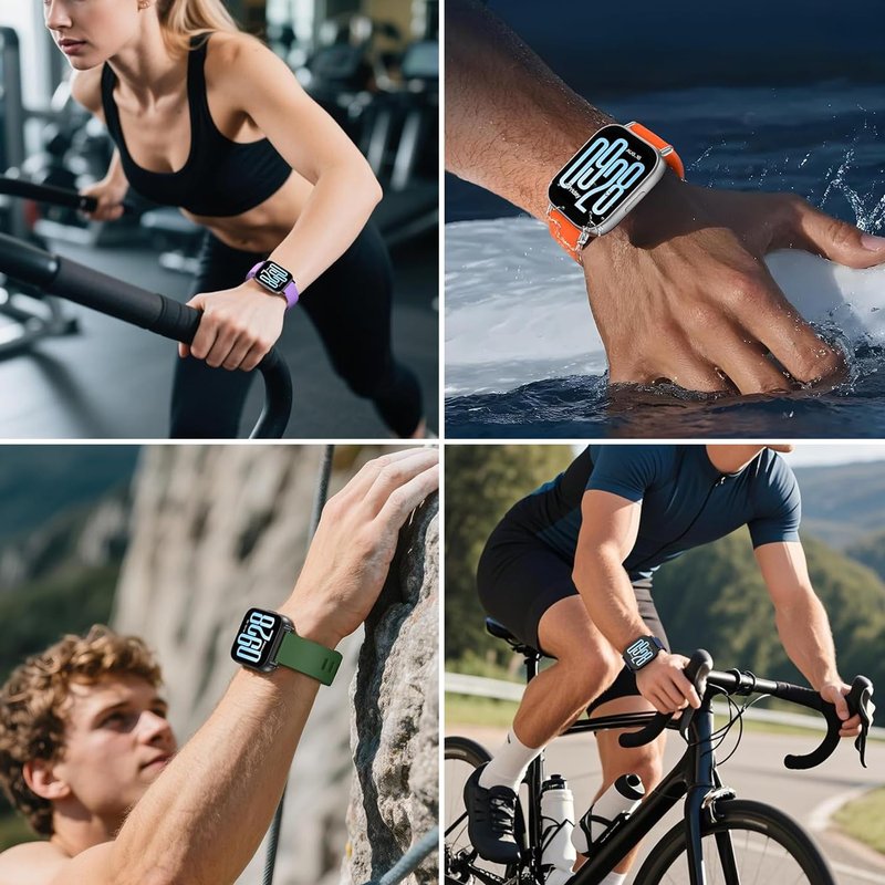 Z.DuDuZAZA Bands for Redmi Watch 5 Active Straps/Redmi Watch 5 Lite Bands for Women Men, 10PCS Soft Silicone Wristband Replacement Compatible with Xiaomi Watch5 Lite/5 Active Belts