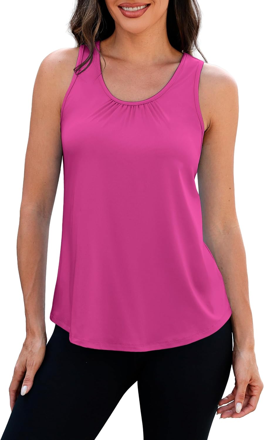 NIASHOT Workout Tank Tops - Women's Racerback Yoga Top | Loose Fit Sleeveless Athletic Shirt Pack