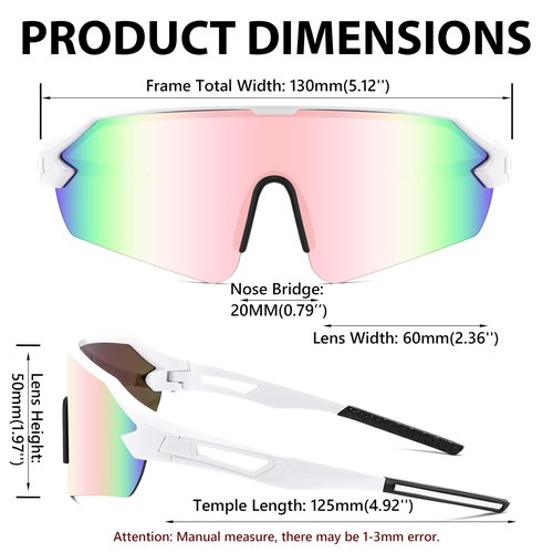FEISEDY Sports Sunglasses for Men and Women, UV400 Protection Outdoor Cycling Driving Fishing Glasses B2987