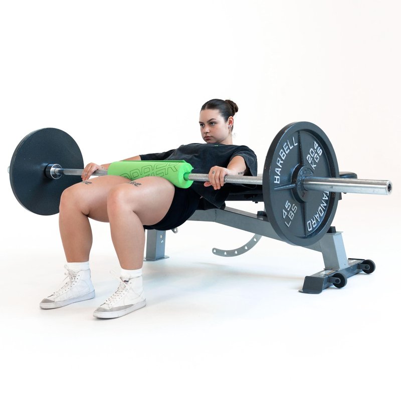 UPPPER Barbell Pad for Hip Thrusts and Glute Bridges - 1.5” Thick Foam for Comfort and Support, Secure Hook-and-Loop Strap - Fits Olympic & Standard Bars | Premium Fitness Gear (Pink)