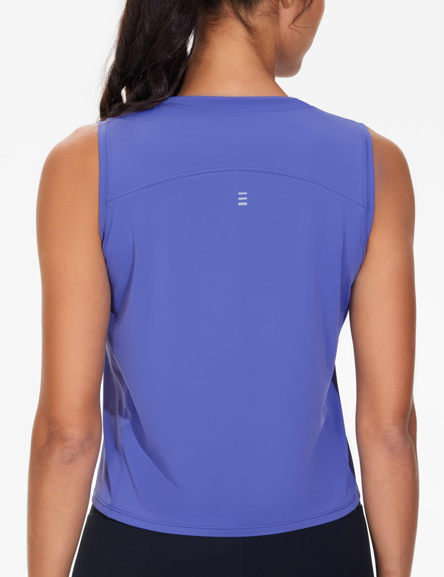 Dragon Fit Womens Ice Silk Workout Tank Tops Sleeveless Cropped Yoga Shirt for Running Gym Summer Bright Purple