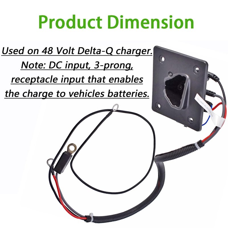 ALL-CARB 48V Charger Receptacle 602529 Replacement for EZGO RXV TXT Golf Cart Charger