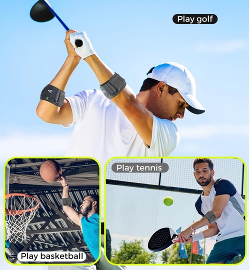 HiRui Elbow Brace with Gel Pad Support for Forearm Tension Relief, Tennis Elbow Brace Adjustable Elbow Strap Pressure Band for Tendonitis Weightlifting Golfer Baseball (Gray-2 Pack)