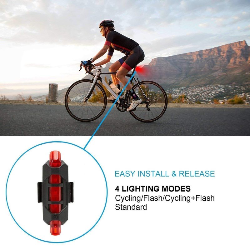 Wastou Bike Lights, Super Bright Bike Front Light 1200Lumen, IPX6 Waterproof 6 Modes Cycling Light Flashlight Torch with USB Rechargeable Tail Light(USB Cable Included) (Black)