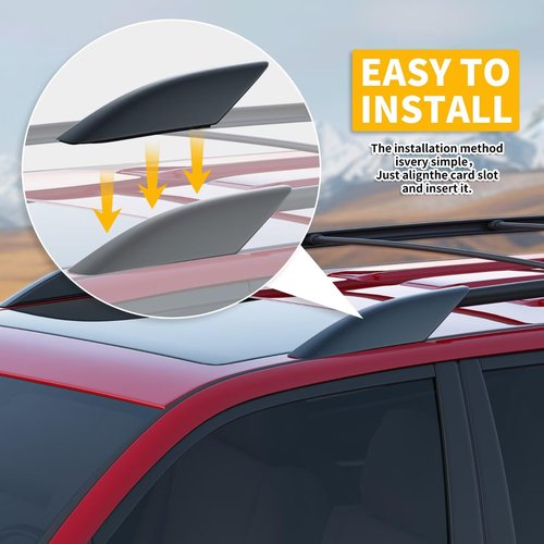 Car Roof Rack End Caps Compatible with Toyota 4Runner 4WD N210 2003 2004 2005 2006 2007 2008 2009 Roof Rack Cover Roof Rail End Cap Shell Protection Accessories