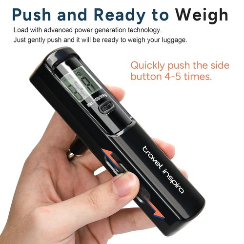 Battery-Free Luggage Scale - Portable Handheld Suitcase Weight Scale | 110 lbs/50 kg Capacity