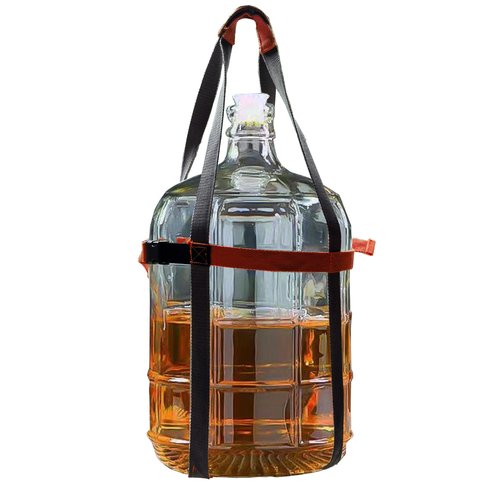 Storbuffs 5 Gallon Glass Fermenting Carboy Easy-Carry Straps, Glass Bottle Protector, Adjustable and Strong for Easy, Safe, Secure Lifting, Moving jug Bottle, Fit 3 to 7 gal, Gray, Cotton, No Carboy