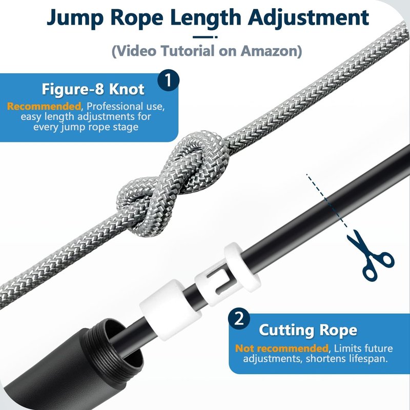 Coniflor Weighted Jump Rope, 1LB Tangle-Free Ball Bearing Rapid Speed Skipping Rope for Men Women, Adjustable 9mm Cotton & PVC Rope with Alum Handle for Boxing MMA Weight-Loss Athletic Workout Fitness
