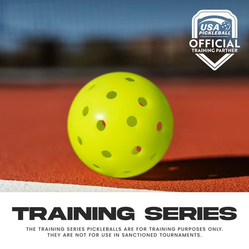 Franklin Sports Outdoor Compact Pickleballs - Training Balls for Pickleball Practice + Skills Training - Mini 69mm Outdoor Balls - Optic Yellow - 3 Pack