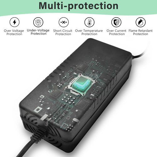 Universal 7-in-1 Replacement Charger - 54.6V 2A Fast Charger for 48V 13S Lithium Battery for Jetson, Gotrax, Razor, Ninebot, Segway, Swagtron, Hiboy ect