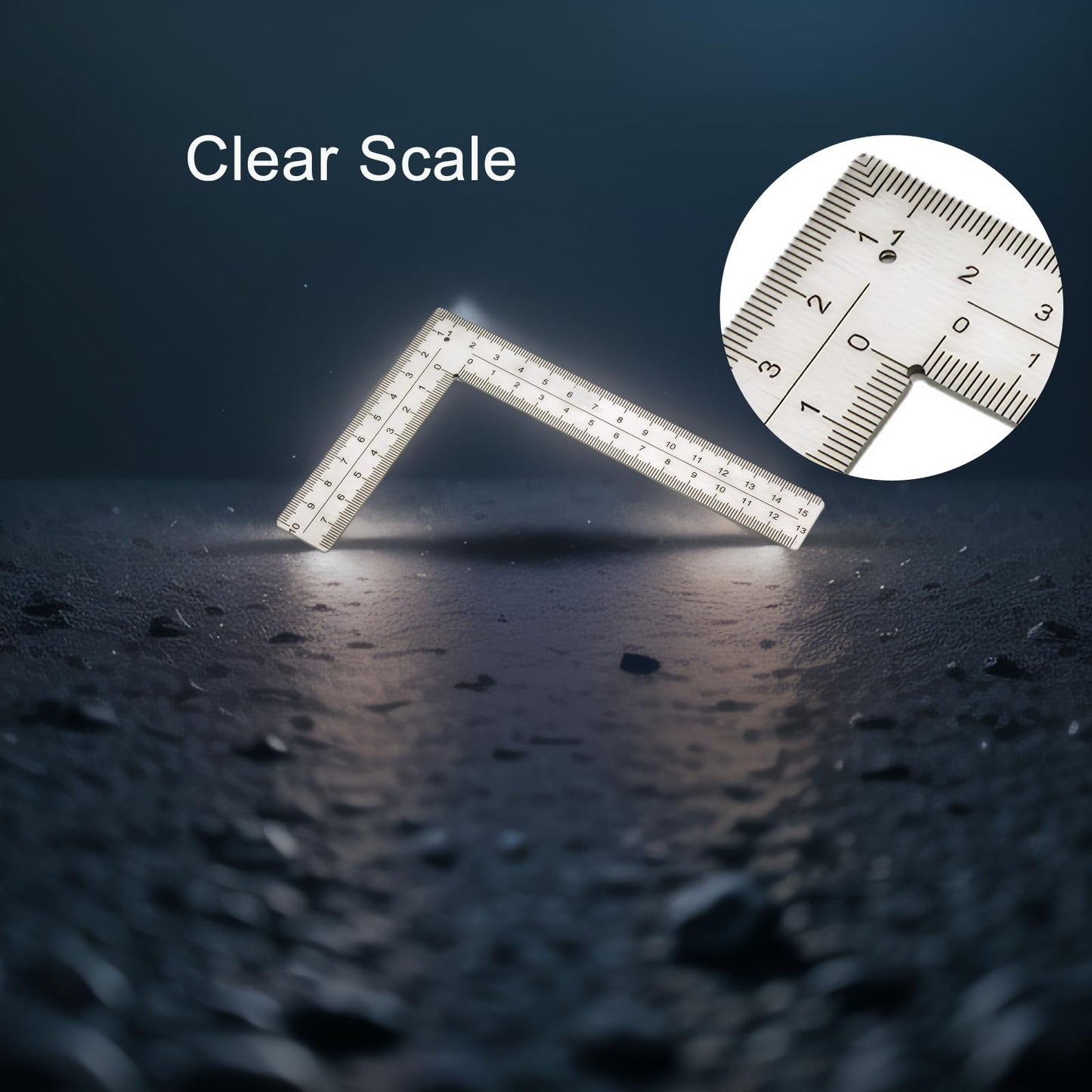 GSDOXLE Stainless Steel L Shaped Ruler,4 inch by 6 inch,Square Framing Measuring Tool for Engineer Carpenter