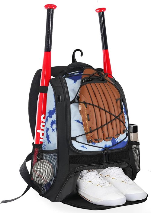 Goloni Baseball Backpack - Adult Softball Bat Bag with Shoe Compartment & Large Main Storage