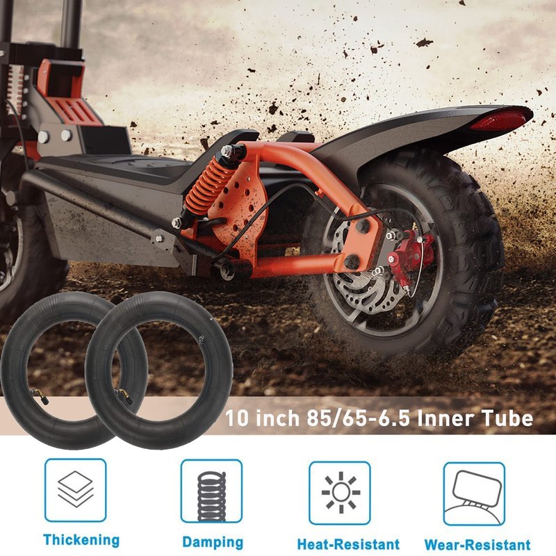 RidTianTek 85/65-6.5 Tire, 10 Inch Thick Inner Tube Tire for Kugoo G-Booster G2 Pro for Ninebot Mini Pro Smart Self-Balancing Electric Scooter Front/Rear Wheel Replacement Part (2 Inner Tube)