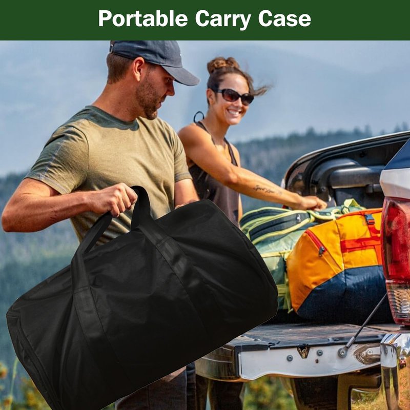 Selectico 3.5" Extra Thick Foam Camping Mattress, Waterproof Cover & Travel Bag, Portable Sleeping Pad for Car/Tent/Cot/SUV/Trunk/Floor/Guest Bed(Cot)