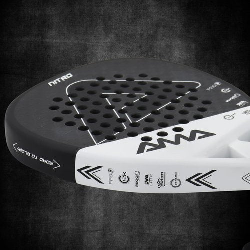 AMA SPORT Padel Racket 12K Carbon Fiber Surface with EVA Memory Flex Foam Core Padel Tennis Racket Lightweight Paddle Tennis Racquets (12K Black)