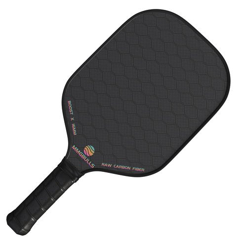 MMGBULLS Boost X Pickleball Paddle, Raw Carbon Fiber, 16mm Honeycomb Core, Foam Injected Walls, Ergonomic Comfort Grip for Durable & Lightweight
