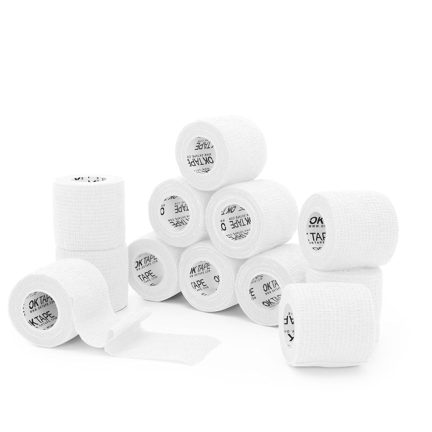 OK TAPE Self Adherent Cohesive Bandages Wrap 12Packs 2" x 5 Yards