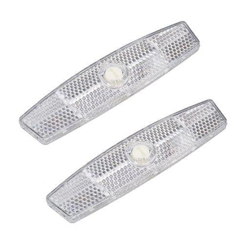 FarBoat 2 Pack Bicycle Wheel Spoke Reflectors, Night Riding Reflective Warning Spoke for Cycling MTB Mountain Bike Road Bike Accessories (4.5-Inch White)