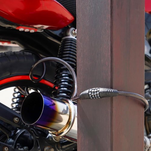 1.5-Metre Extended Anti-Theft Bicycle Lock, Anti-Cut and Anti-Pry Motorcycle Lock, 11MM Thickened Steel Chain, Resistant to Hydraulic Cutters and Saws