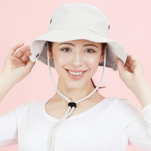 Hat Depot | Cotton Stone-Washed Safari Bucket Hat - Foldable, Double-Sided, Wide Brim