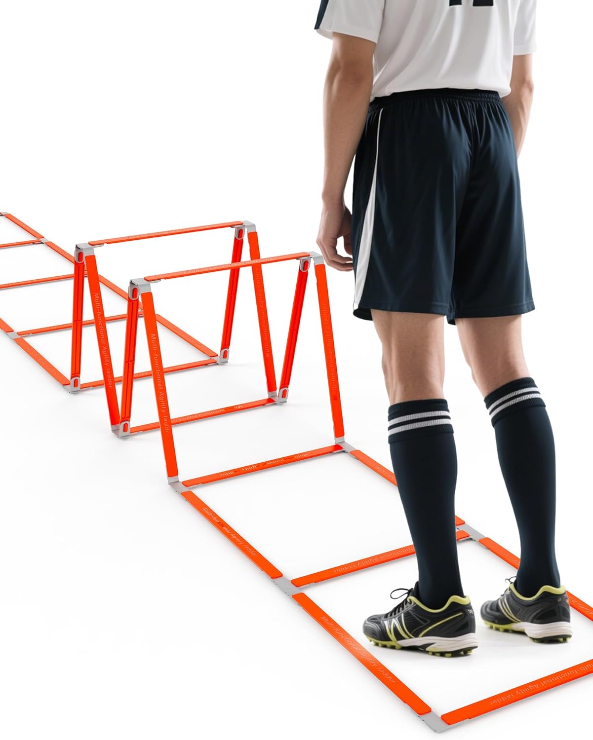 Tangle-Free Agility Ladder | Kids Athletic Training Equipment - 10 Rung Speed Ladder for Soccer, Football & Boxing