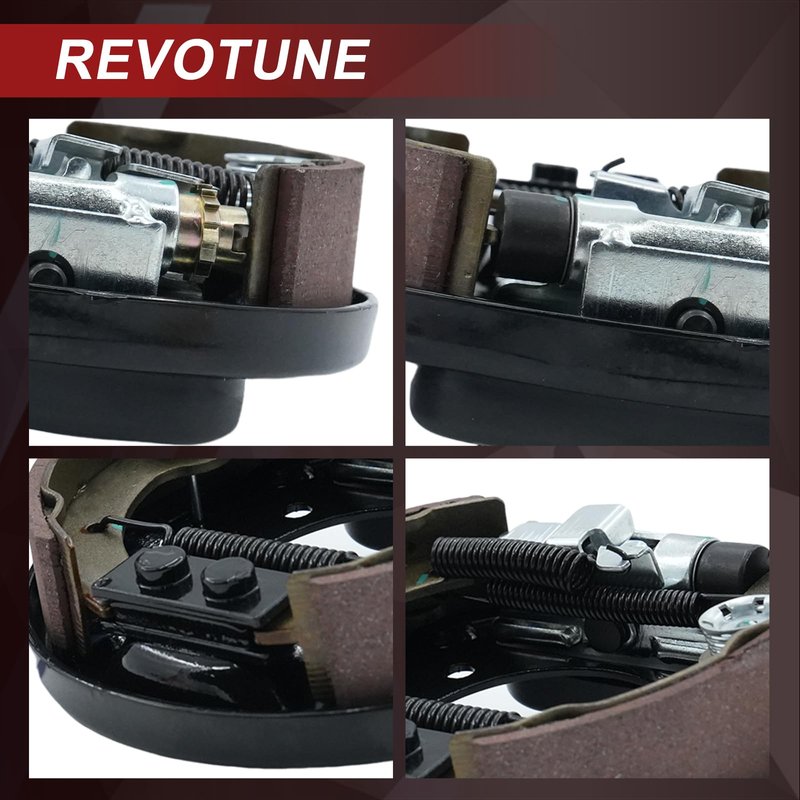 REVOTUNE Golf Cart Brake Drums Compatible with Yamaha G14 G16 G19 G20 G21 G22, EZGO TXT PDS Medalist Driver Side and Passenger Side Includes Brake Shoes OE 70998-G01 70998-G02