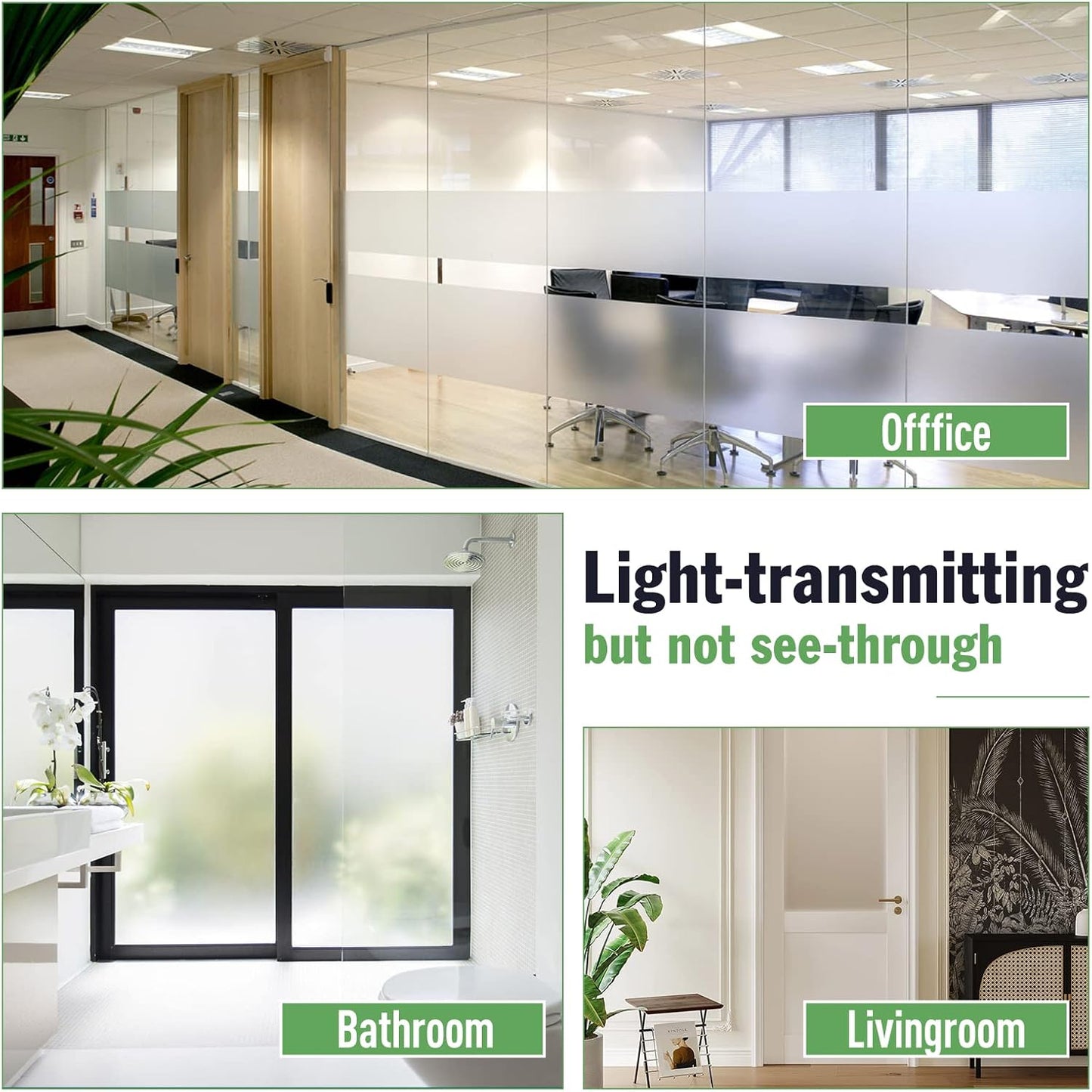 Frosted Glass Window Privacy Paint - 32oz Waterproof & UV Resistant Spray for Bathroom, Kitchen, Sliding Doors