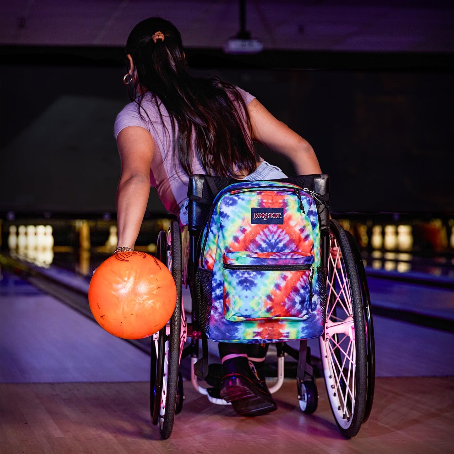JanSport Central Adaptive Backpack – Wheelchair & Walker Compatible, Tuck-Away Shoulder Straps, Adjustable Backrest Loops & Anchor Straps, Iconic Design, Black