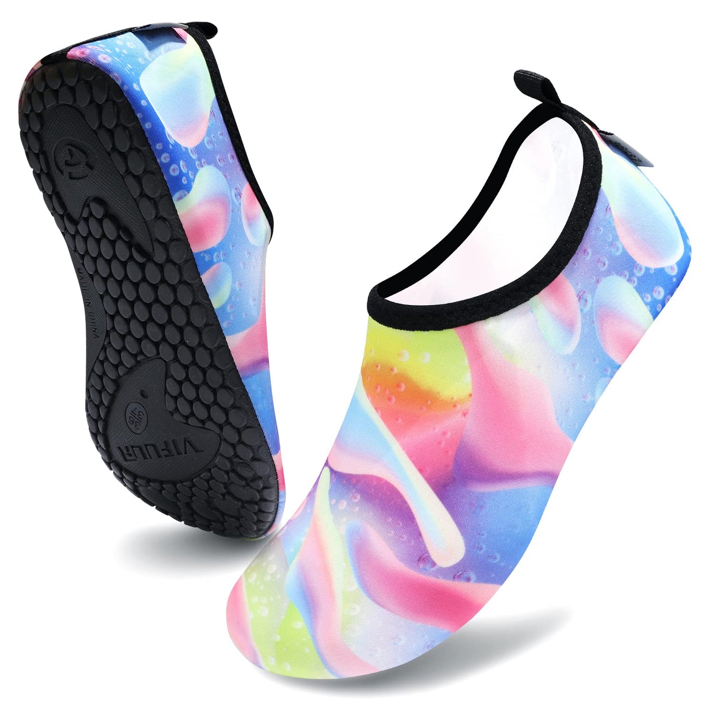 VIFUUR Water Sports Unisex Shoes Colorful Ripple - 5.5-6.5 W US/ 4.5-5.5 M US (36-37)